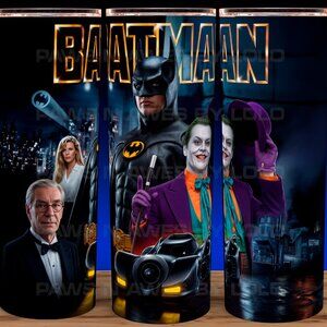 Batman 89 Michael Keaton - Joker - Alfred - Batmobile Cup Mug Tumbler 20oz
